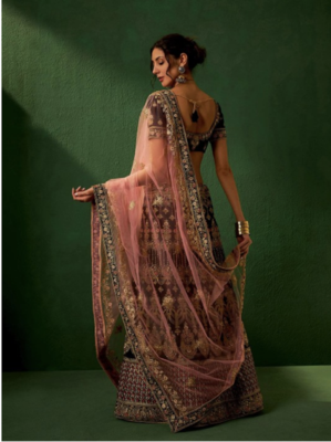 Multicolour Embroidered Lehenga choli with Blouse 3